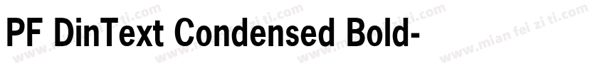 PF DinText Condensed Bold字体转换